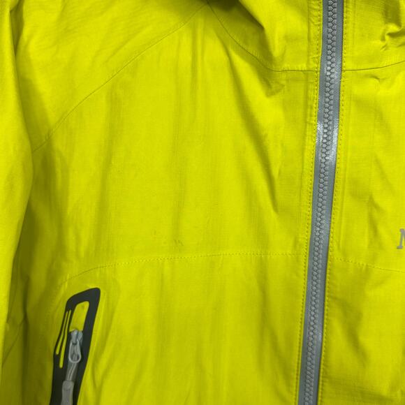 Marmot Gore-tex Active Shell WaterProof Jacket Womens Medium Neon Yellow Green - Picture 5 of 9